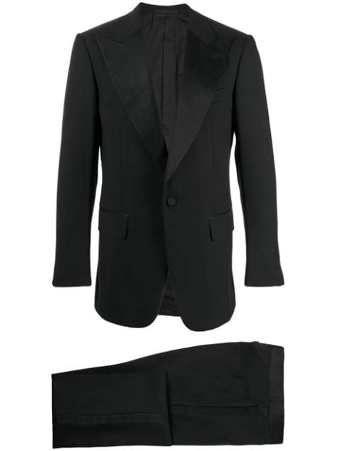 gucci dark blue suit|farfetch gucci black pant suit.